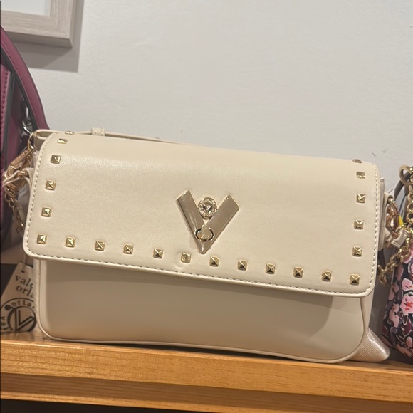 Valentino Orlandi Cream Studded Crossbody Bag - Picture 3 of 13